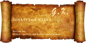 Gottfried Kitti névjegykártya